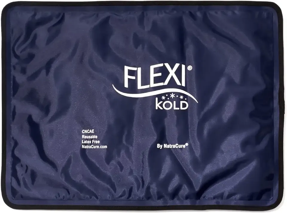 FlexiKold Gel Ice Packs (Standard Large: 10.5" x 14.5") for Injuries Reusable, Back Pain Relief, Knee Wrap, After Surgery, Ice Pack for Knee, Shoulder - 6300-COLD by NatraCure