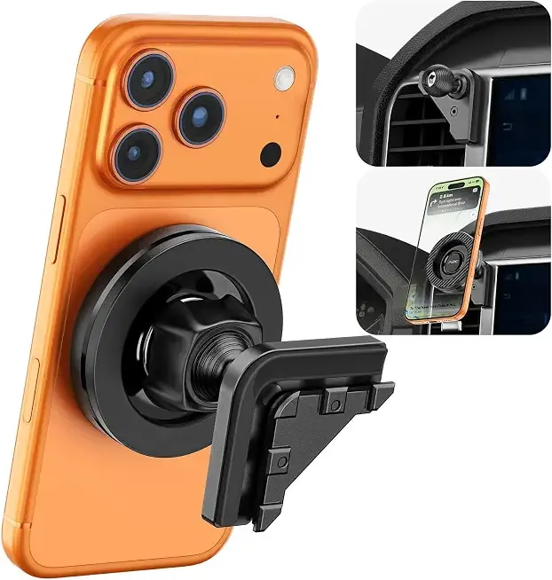 APPS2Car Magnetic Car Mount for Ford F-150 2021-2026 Air Vent, Custom Curved Silicone Pad & 17 N54 Magnets – No Shake, No Block Airflow, Clear View, Easy Install