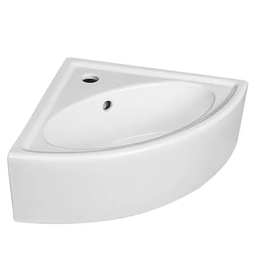Glacier Bay Rounded Corner Sink with Single Hole Drilling in White