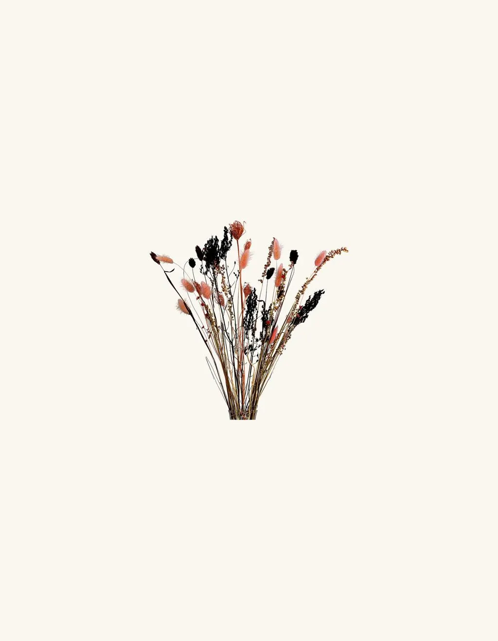 Blandede tørkede blomster