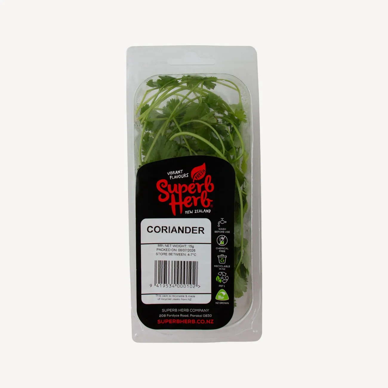 superb herb coriander prepack 15g
