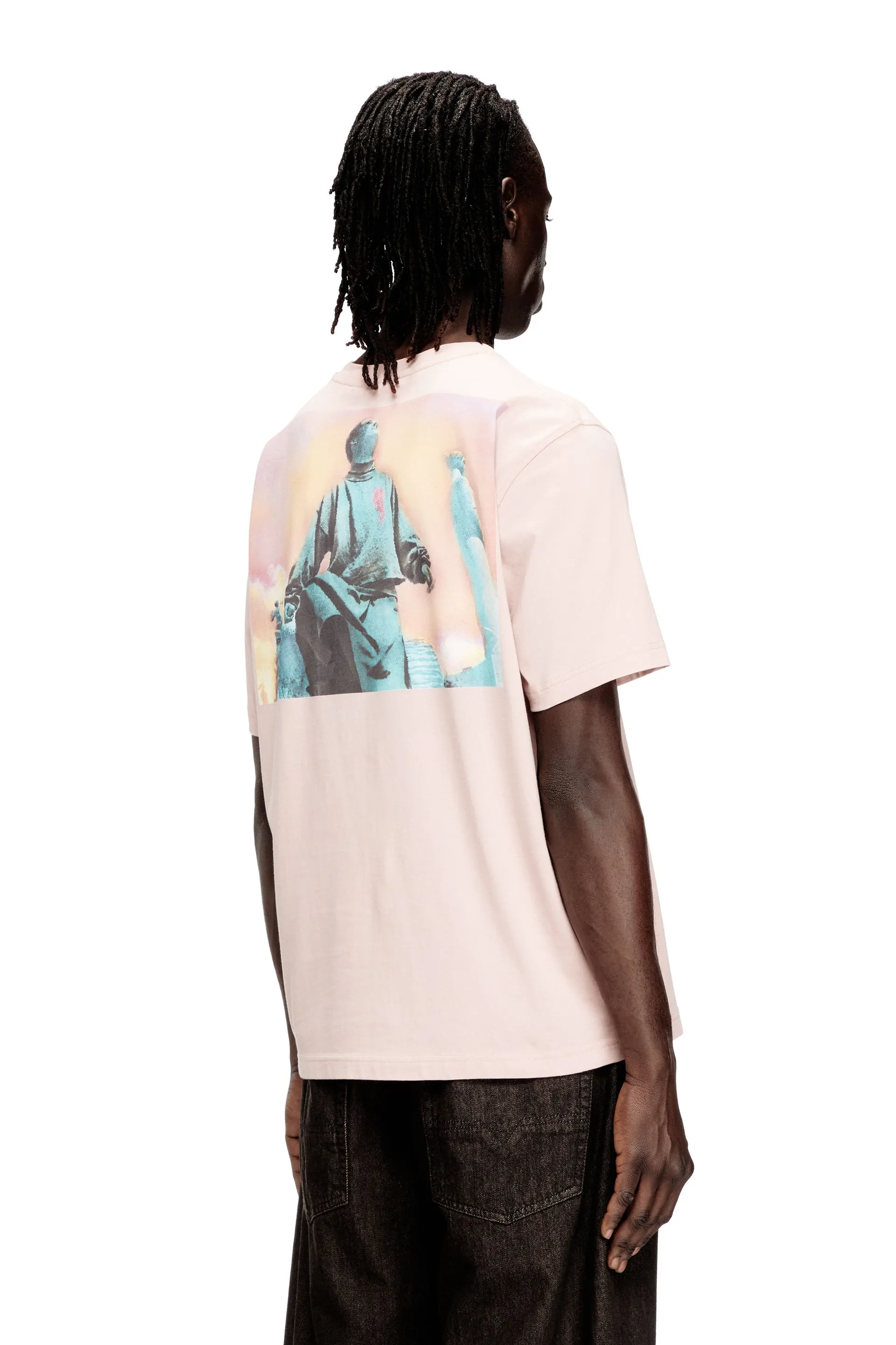 Regular T-shirt with Diesel patch and photo print