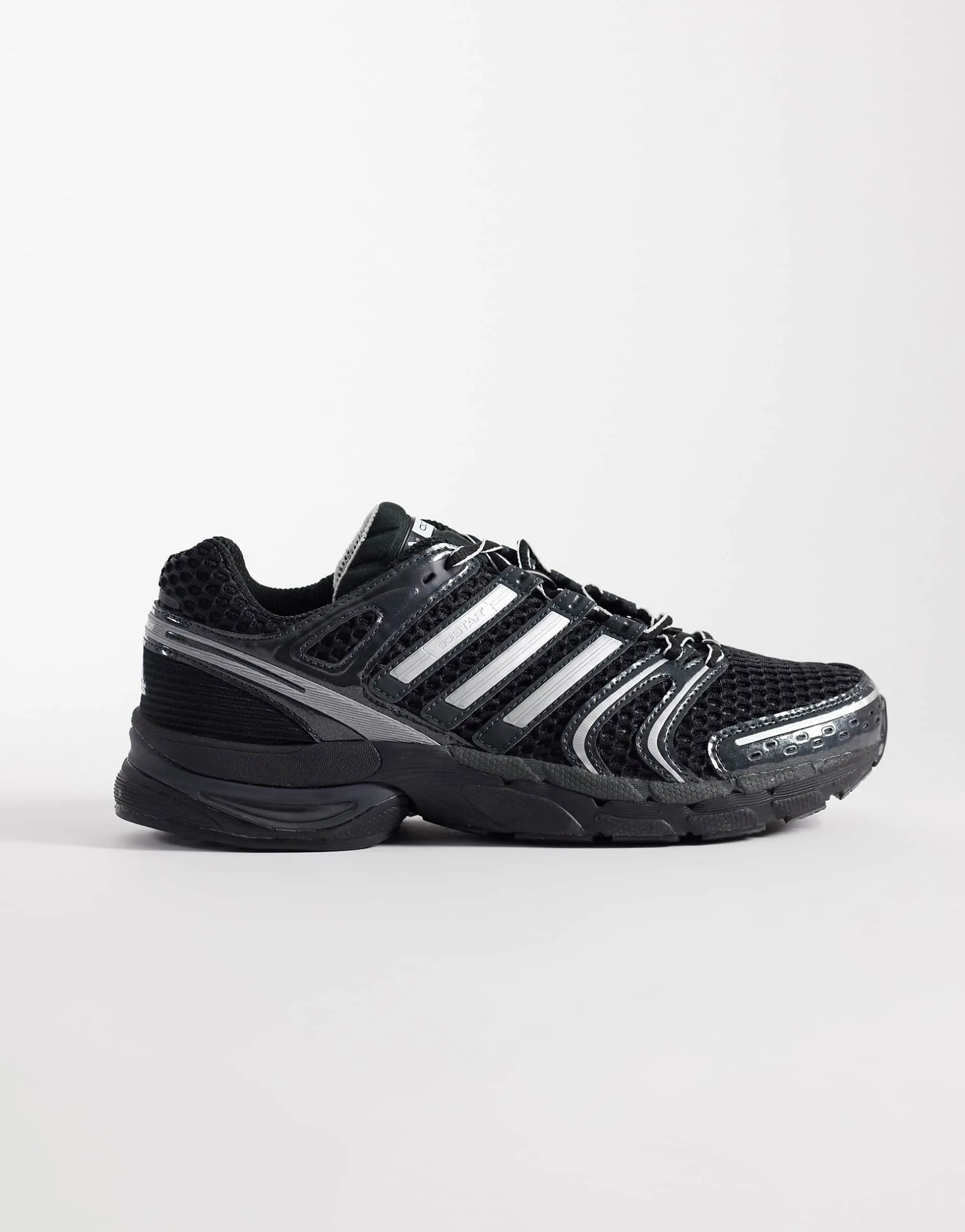 adidas Originals Adistar Control 5 trainers in triple black and silver