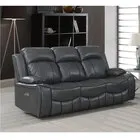 Global Furniture Blanche Reclining Sofa with Power Headrest - Gray