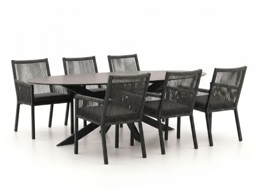 Manifesto Rivola/Furato ellips 200cm dining tuinset 7-delig