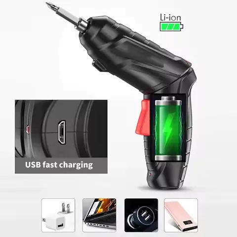 3.6v Power Tools Set Household Maintenance Repair 1800mAh Lithium Battery Mini Electric Drill Household Cordless Screwdriver 