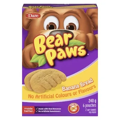 Bear Paws Banana Bread Cookies