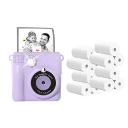 Kogan Kids Digital Instant Print Camera 1080p with 12 Rolls (Purple)