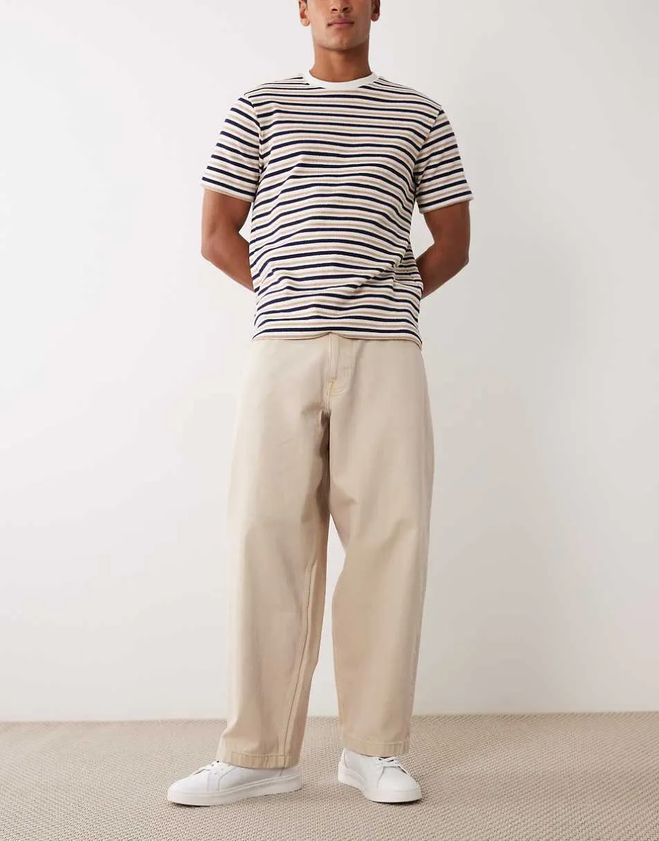 ASOS DESIGN loose straight jeans in ecru