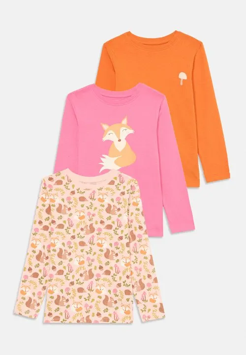 3 PACK - Topper langermet - light pink/pink/orange
