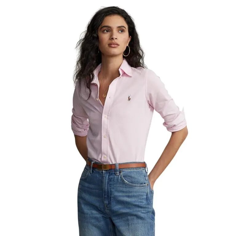 Knit Cotton Oxford Shirt - Rosa