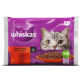 Whiskas 1+ klasični izbor govedina/piletina 4 x 85 g