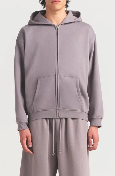 Relaxed Zip-Up Lounge Hoodie