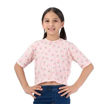 Playera Fantastic Niña Estampado Fullprint Fresas