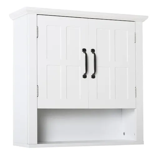 22.8-inch H Bathroom Wall Cabinet, Over the Toilet Space Saver Storage Cabinet in White