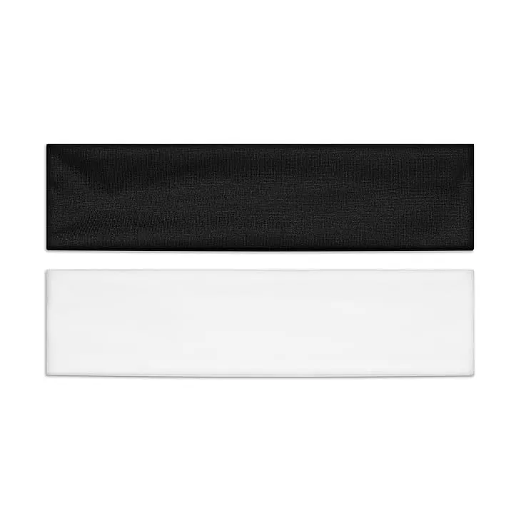 Elastic Headband Black & White 2-pack