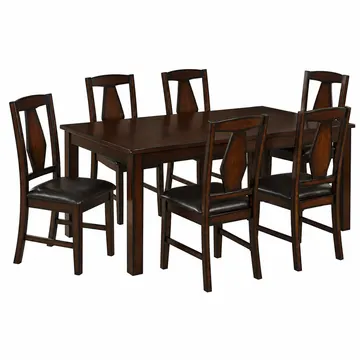 Tuscan Hills 7 Piece Dining Set & Self Storing Butterfly Leaf by Vilo Home - Walnut