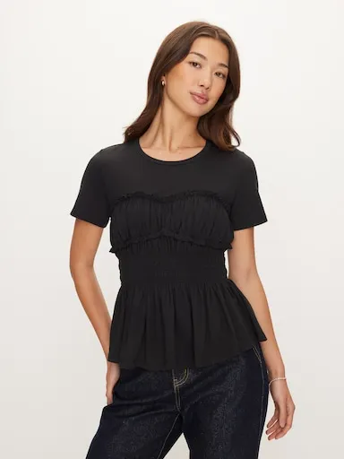Indie Shirred Top