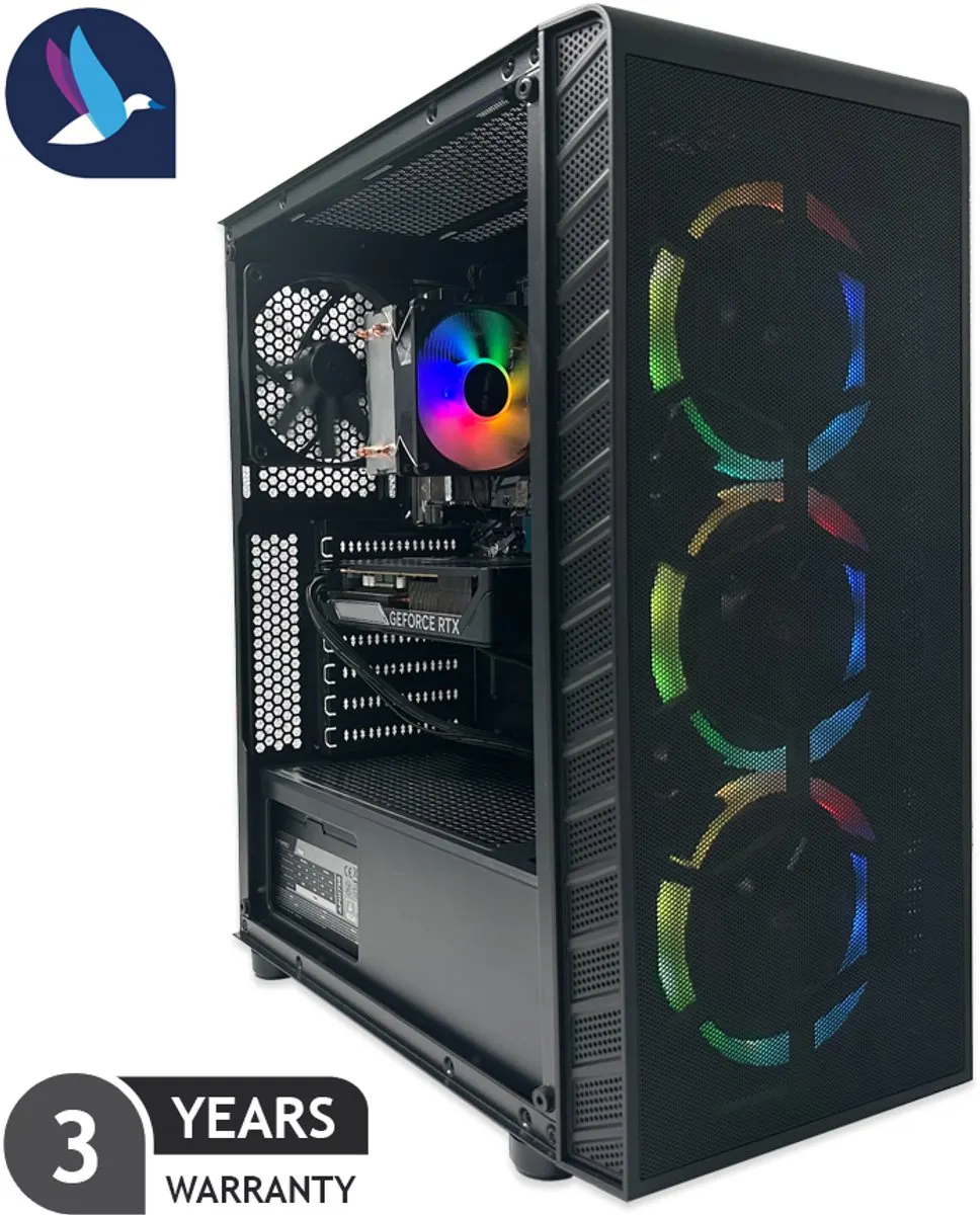 AZZA Prime Gaming PC - AMD Ryzen 7 5700X - NVIDIA RTX 5060 - 16 GB RAM - 1 TB SSD - WiFi
