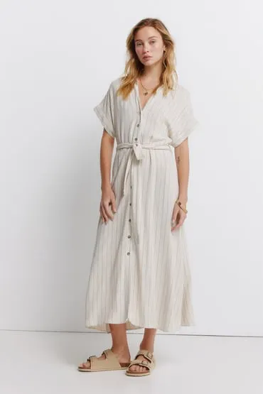 Vestido camisero rayas