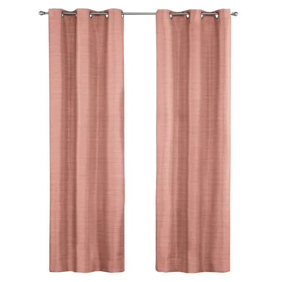 Mainstays Blackout Textured Slub Grommet Single Indoor Curtain Panel, Terracotta, 38" W x 84" L