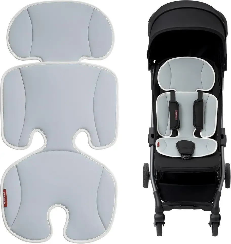 Momcozy Universal Stroller Cooling Pad, Detachable 2-Piece Cushion | Breathable, Soft And Adjustable Car Seat Liner, Fits for Strollers, Car Seats, Swings, High Chairs and Bassinets