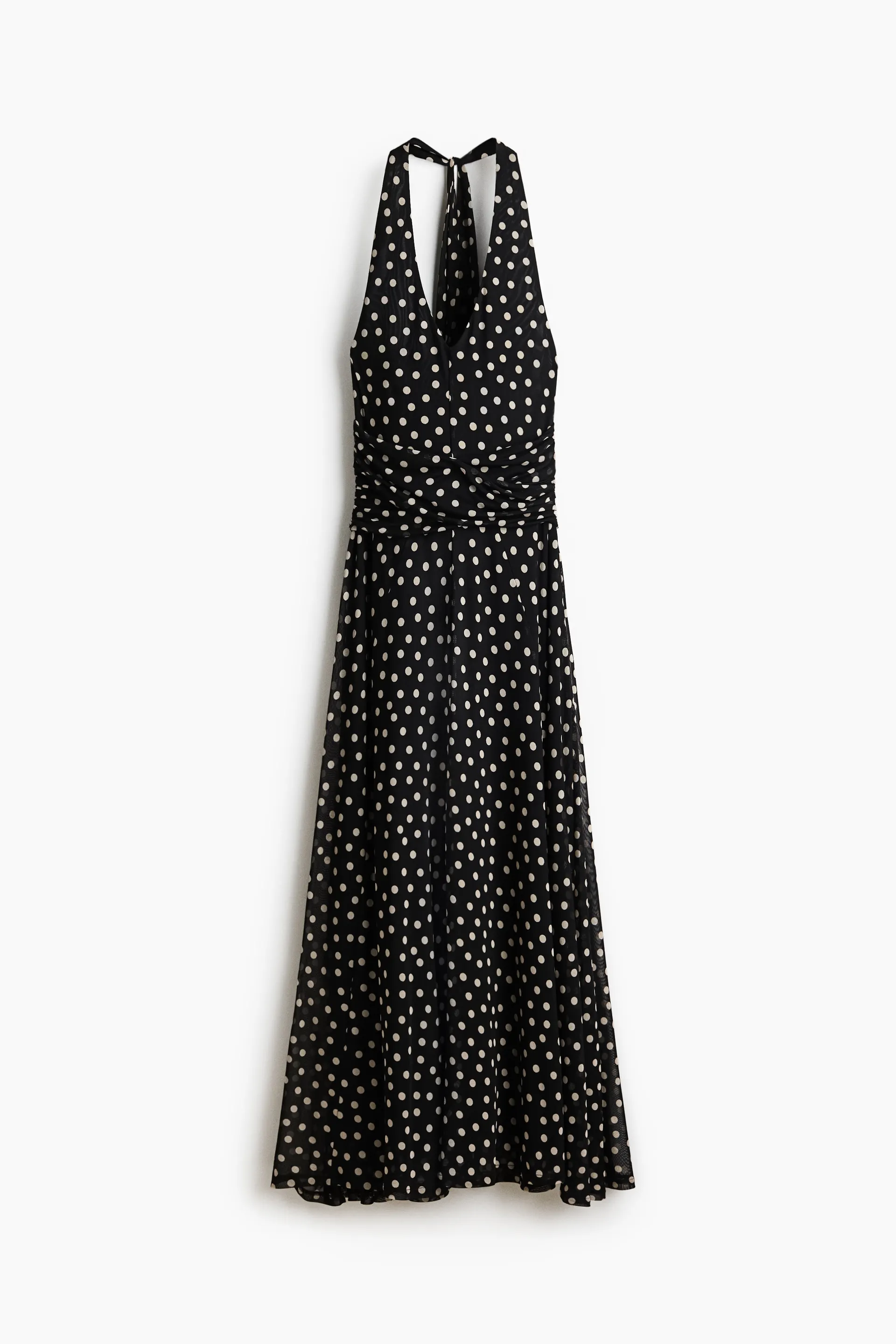 Vestido con cuello halter en malla