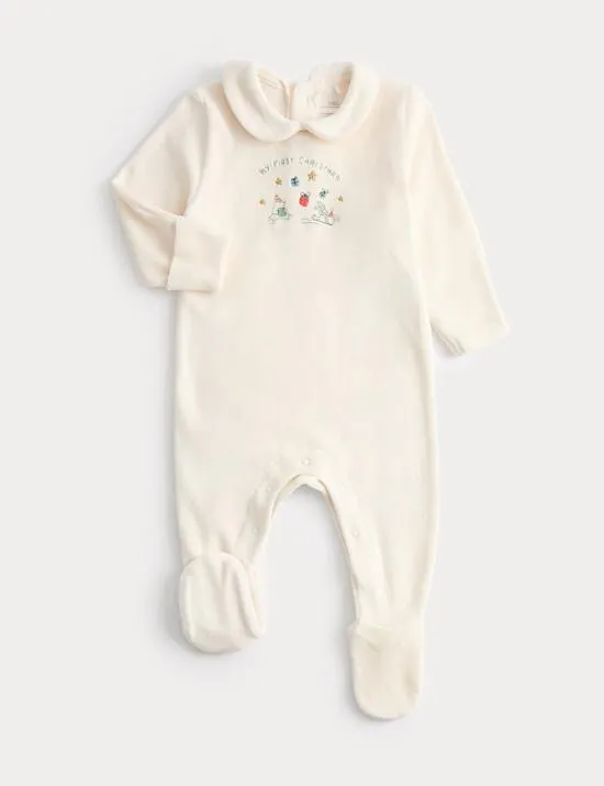 My First Christmas Schlafanzug aus Velours (0–12 M.)
