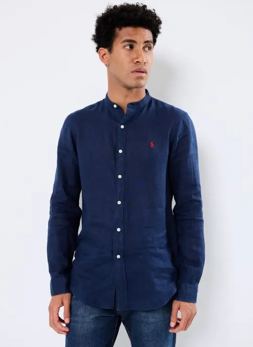 Hemden Slpsbbndppcs-Long Sleeve-Sport Shirt heren blauw