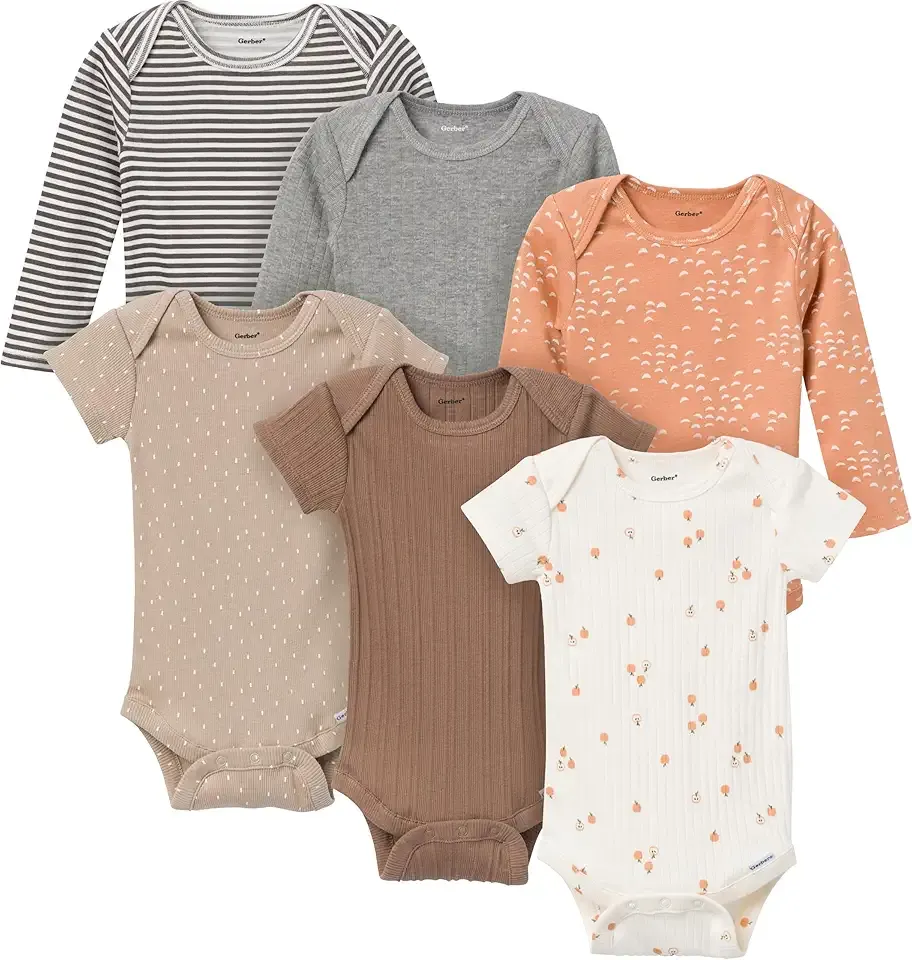 Baby Girls' 6-pack Long-sleeve Onesies Bodysuits