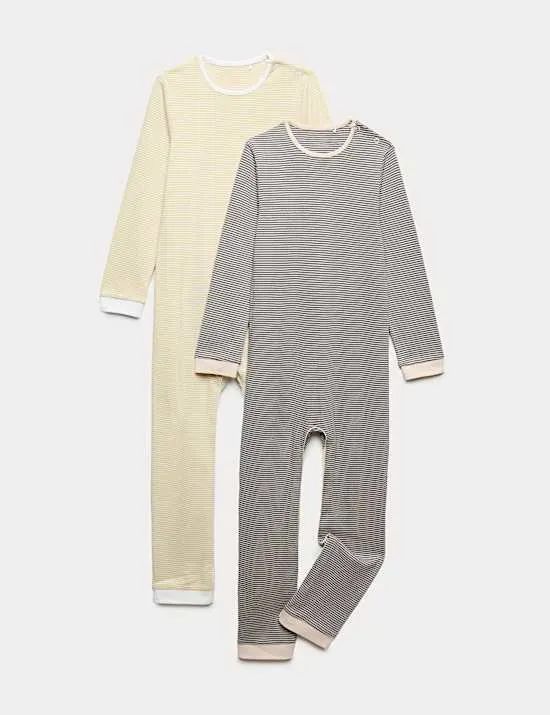 2 Pack Adaptive Pure Cotton Sleepsuits (3-16 Yrs)