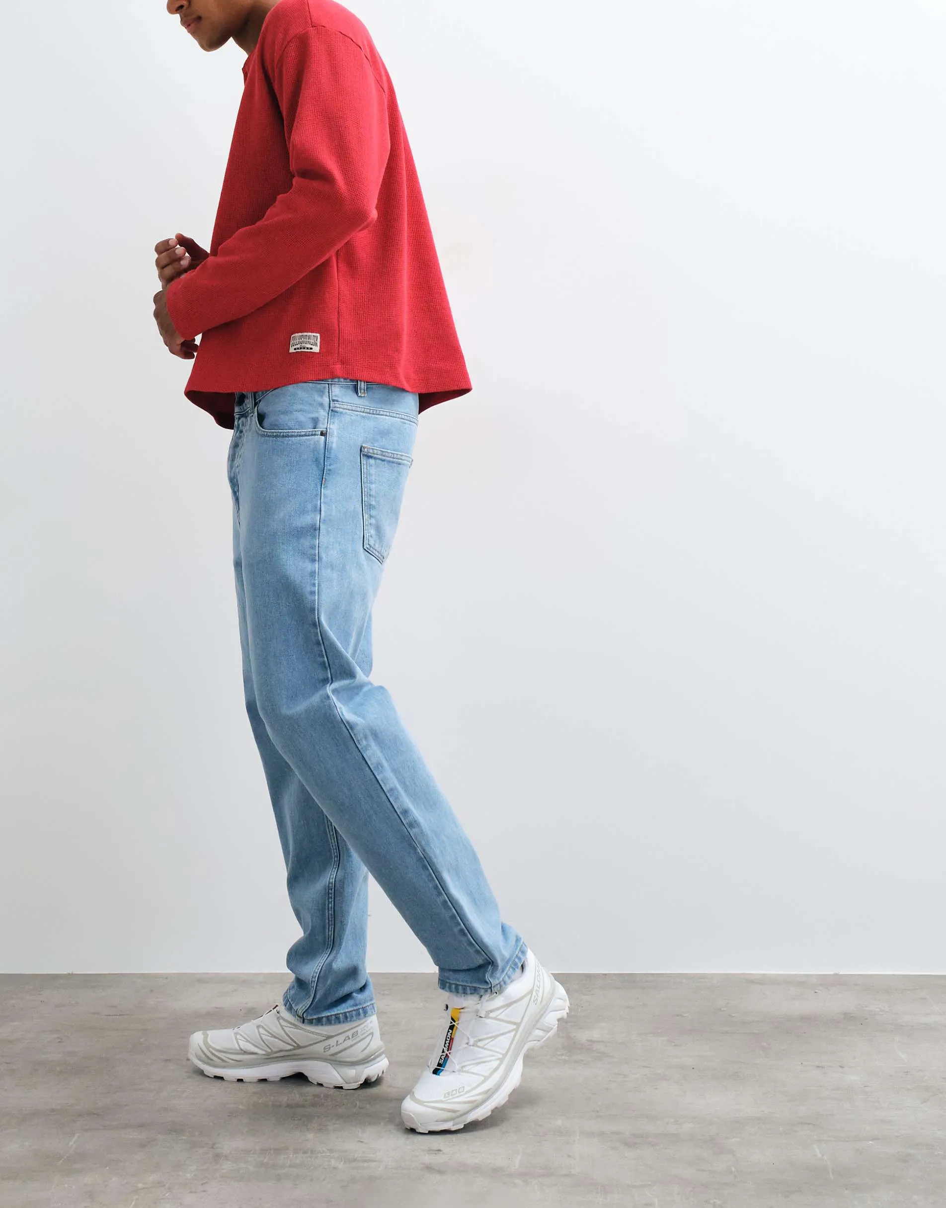Carhartt WIP Newel relaxed tapered fit jeans in bleached stone wash