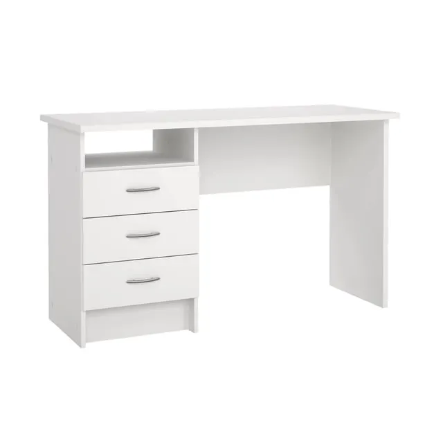 WellHome Escritorio TORMES con 3 Cajones 120x48x73 cm color Blanco