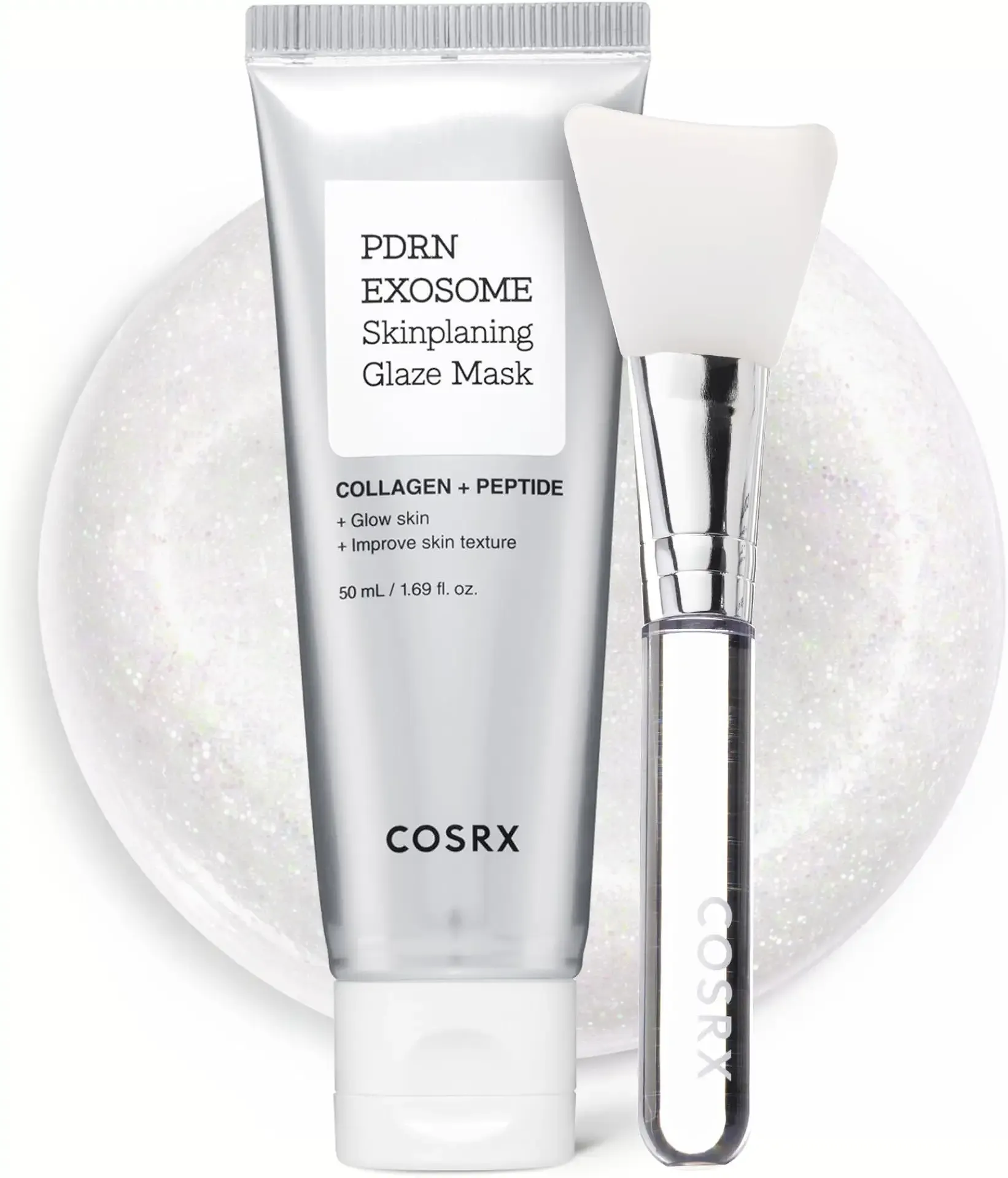 COSRX PDRN EXOSOME Glaze Wrapping Mask with SALMON DNA PDRN, +123% Skin Hydration, Instant Glow, Easy Peel-Off Overnight Mask, Elasticity & Firmness Care, Korean Skin Care, 1.69 fl. Oz