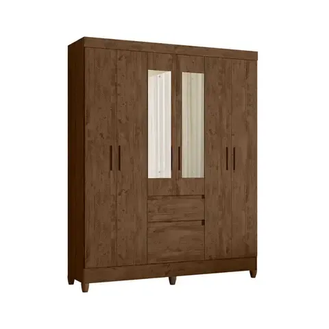 Closet Florida Nogal 6 puertas 2 cajones