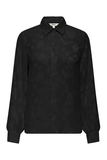 Camisa jacquard manga larga