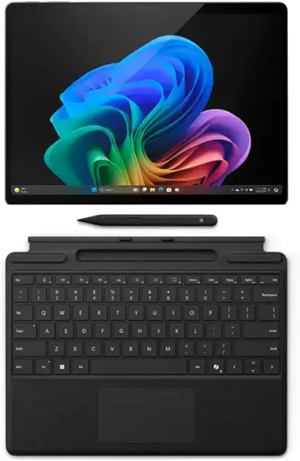 Surface Pro 11 Bundle, 13" Copilot+ PC with Black Pro Keyboard & Slim Pen, Snapdragon X Plus, AI Tablet Essential Bundle for Surface Pro 11, 16GB RAM, 512GB SSD, Win 11 Pro