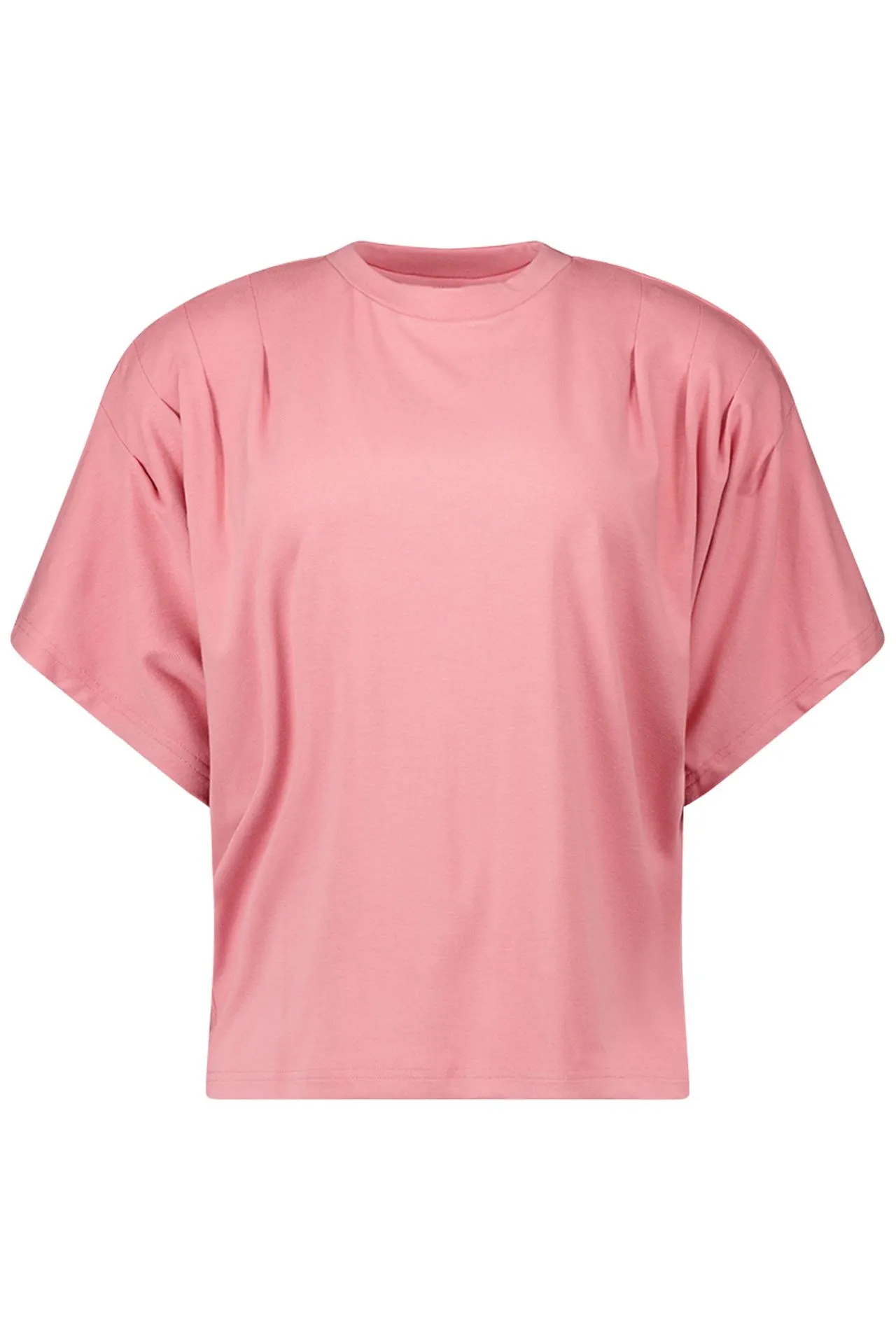 Roze shirt met plooidetails