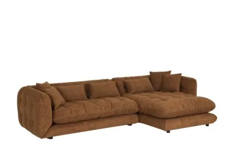 Hoeksalon Molise 300x185cm - stof - terra