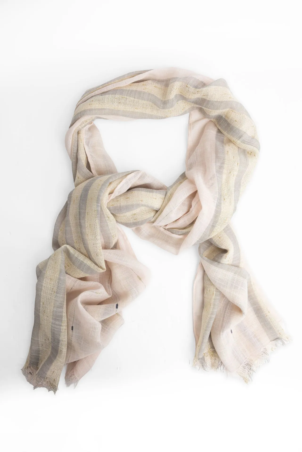 Lichtroze sjaal met lurex