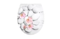 Duroplast WC-Sitz Carving Printing Stein Orchidee