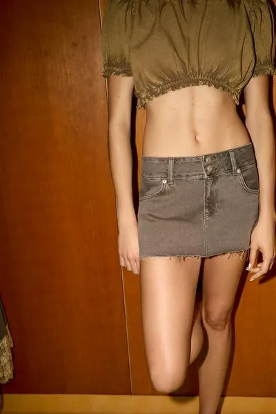 ASYMMETRIC DOTS SKIRT