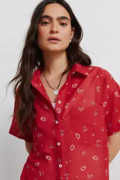 Camisa oversize estampada
