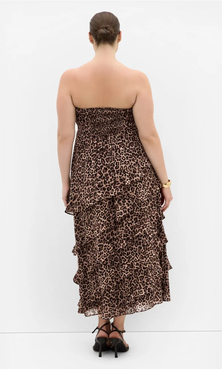 Skai Leopard Print Top - chocolate