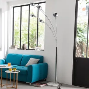 Lampada da terra Kimi in marmo, H 228 cm, E14 5xMAX40W INSPIRE