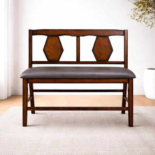 Tuscan Hills Back Pub Bench (1-Piece) by Vilo Home - Brown