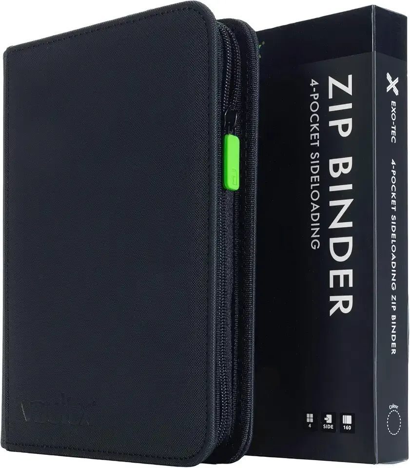 Vault X 4 Pocket Zip Trading Card Binder 160 Cards Exo-Tec (Black)