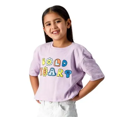 Crop Top Fantastic Niña Estampado Bold Heart