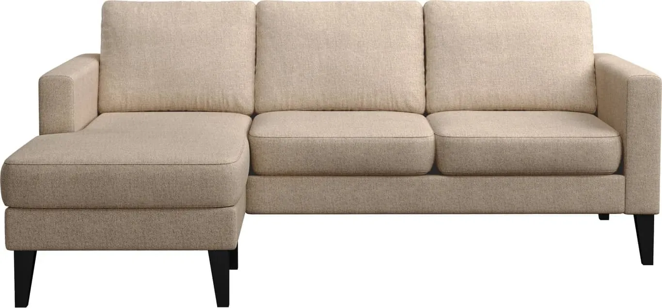 Diana 3-seter sofa m/sjeselong vendbar, stoff Nordic 4 Dune