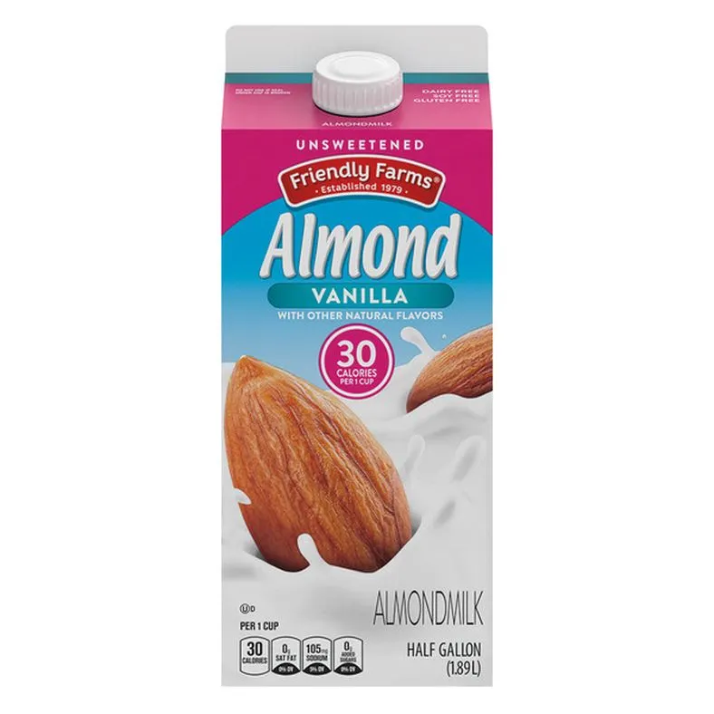 Friendly Farms Vanilla Unsweetened Almondmilk